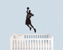 Basketball Man Customized Name with Number Decal For Children